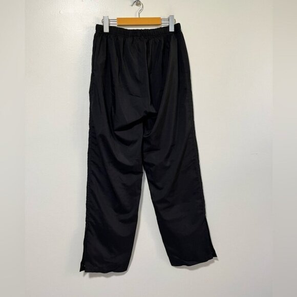 Kaelin Black Straight-Leg Pants with Ankle Slits - Size L - Picture 9 of 13